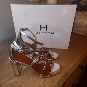 Silver Halston sandals